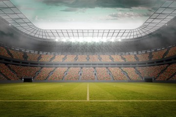 Aufkleber - Football pitch in large stadium