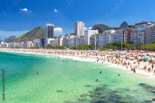 Obraz na płótnie canvas dwuczęściowy "dyptyk" Copacabana plaża w Rio De Janeiro, Brazil