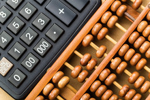 Modern Calculator And Abacus
