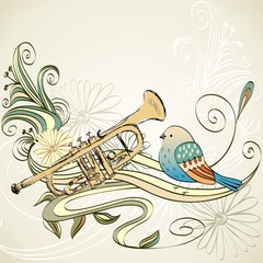 Wall Mural - trumpet