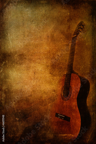 Board z aluminiowym obramowaniem Gitara grunge tło