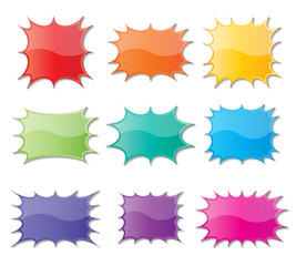 starburst speech bubbles