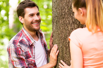 Canvas Print - Having fun in nature.