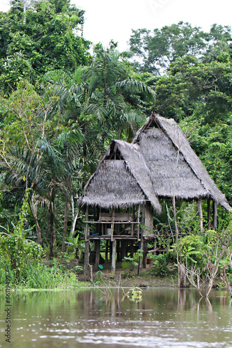 Valokuva Houses on stilts rise above the polluted water in Belen, Iquitos