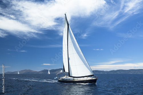 Obraz w ramie Sailing. Yachting. Luxury Yachts.