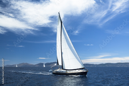 Fototapeta na wymiar Sailing. Yachting. Luxury Yachts.