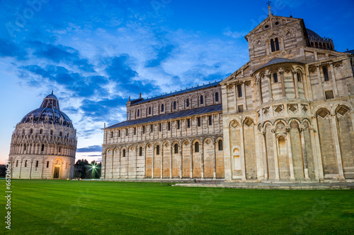 Cathedral in Pisa at night