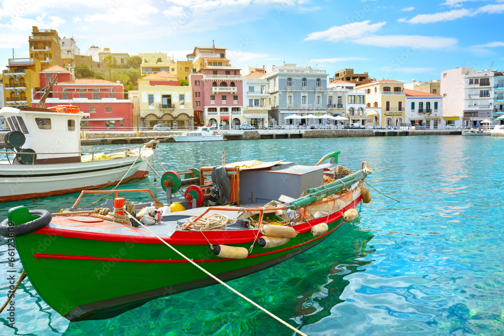 Obraz na płótnie Boat. Agios Nikolaos. Crete w salonie