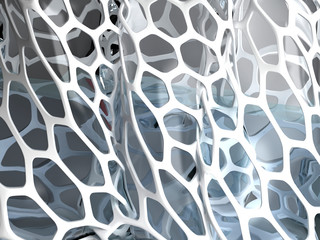 Wall Mural - 3d rendering of abstract grid structure