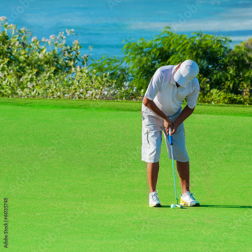 Obraz na płótnie canvas czteroczęściowy "tetraptyk" Klub Golfowy. 