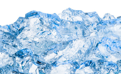 Blue and shiny ice cubes