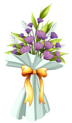 Poster - A boquet of violet flowers