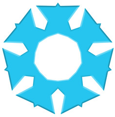 Poster - A blue snowflake