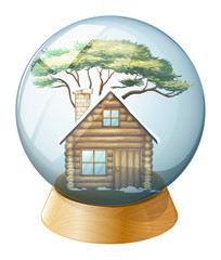 Poster - A house inside the crystal ball