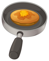 Wall Mural - A pan with a pancake