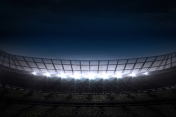 Poster - Large football stadium under night sky