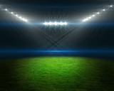 Fototapeta Sport - Football pitch with bright lights