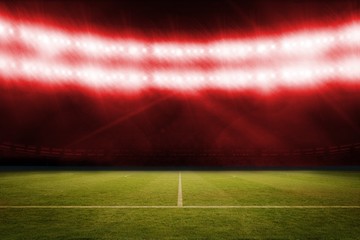Aufkleber - Football pitch under red lights