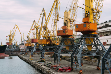 Ship in seaport