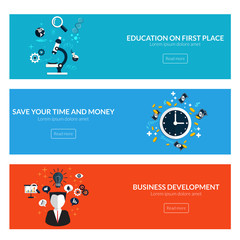Wall Mural - flat designed banners