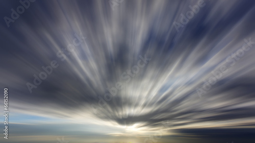 Clouds with long exposure effect Tableau sur Toile