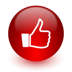 Aufkleber - like red computer icon on white background