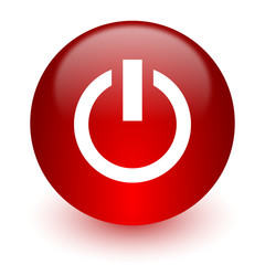 Aufkleber - power red computer icon on white background