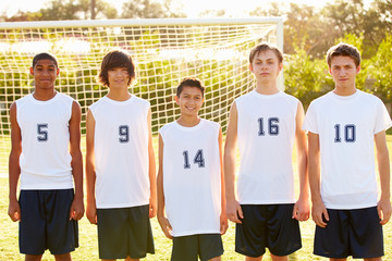 Wall Mural - members of male high school soccer team