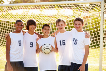 Wall Mural - members of male high school soccer team