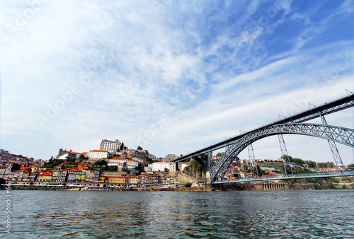 Fotoboard na płycie Panoramę historycznego miasta porto, portugalia