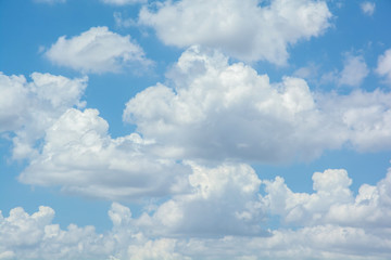 white clouds on blue sky