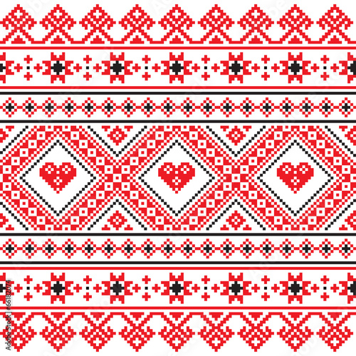 tradycyjny-wzor-ludowej-dzianiny-czerwony-z-ukrainy