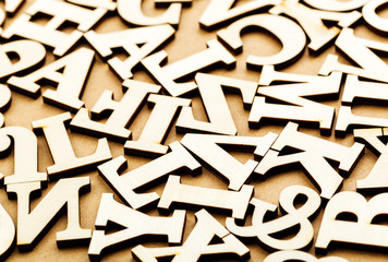 Jumbled wooden letter