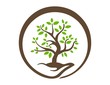 hand tree logo,nature symbol,global life icon