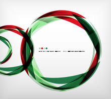 Red Green Ring - Business Abstract Bubble