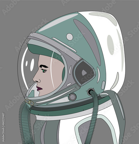Naklejka samoprzylepna Żeński astronauta