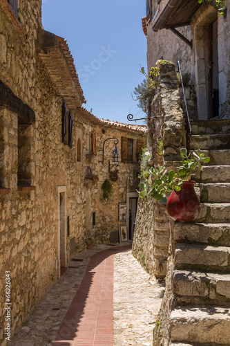 Fototapeta na wymiar Eze-Village. On the street of the old village