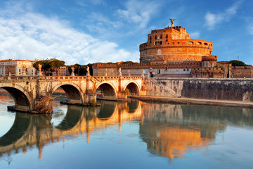 Canvas Print - Rome - Castel saint Angelo, Italy