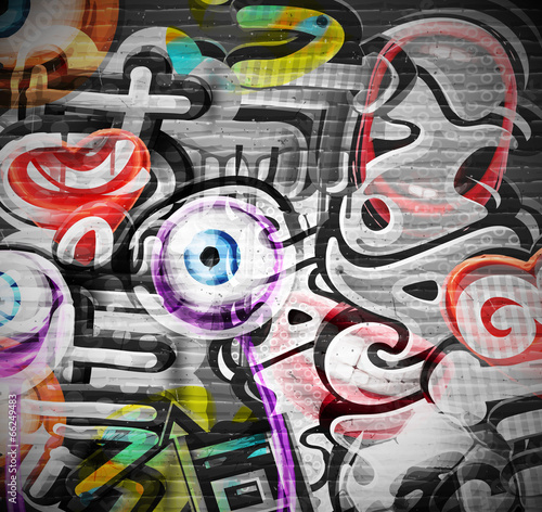 Obraz w ramie Graffiti background