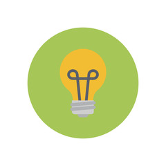 Sticker - Light bulb - Vector icon