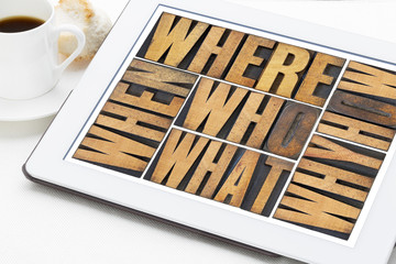 Wall Mural - questions abstract in wood type