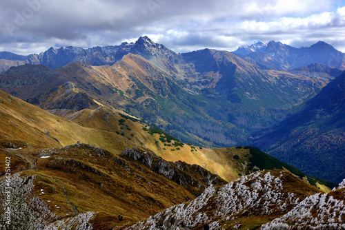 Board z aluminiowym obramowaniem Czerwone szczyty górskie, Tatry w Polsce