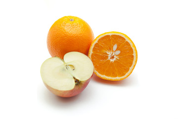 Wall Mural - Orange and apple slice