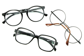 optical vintage glasses isolated