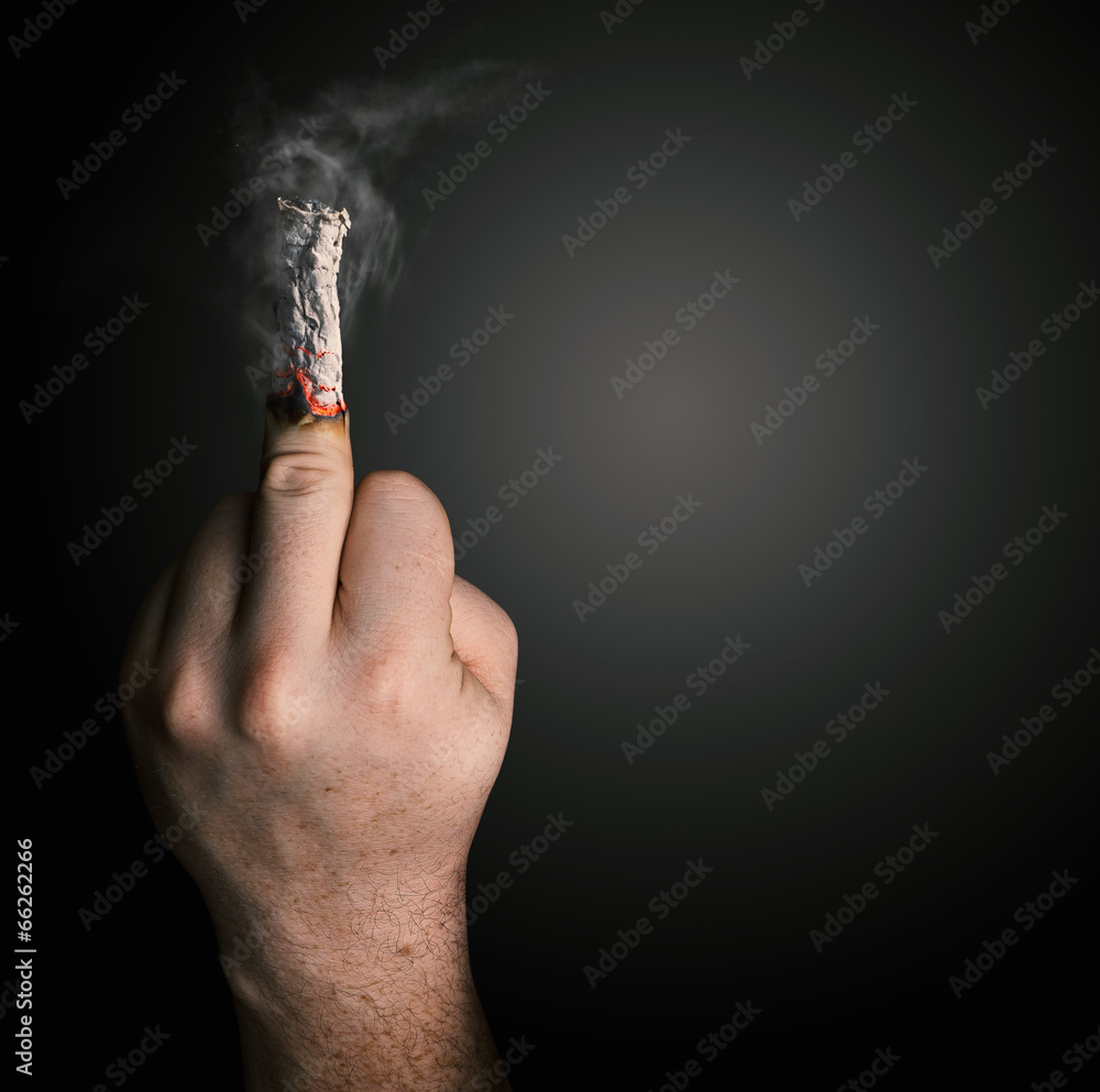 cigarette middle finger Stop Smoking Concept Like Stock Photo 169255850 Middle finger