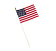 © tab62 - Single American Flag on White Background for US Memorial, Veteran, Labor, or Independence day holiday concept