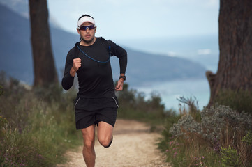 Wall Mural - fitness man running