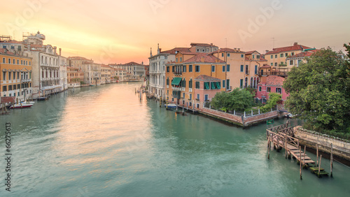 Naklejka - mata magnetyczna na lodówkę View to the grand canal and Academy in Venice