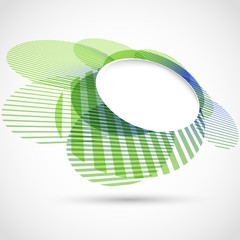 Canvas Print - Bright green round advertisement template