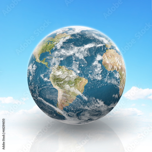 Fototapeta do kuchni Planet Earth on a cloudy background